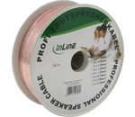 InLine Lautsprecherkabel 2x 0,75mm² CCA hochflexibel transparent 50m
