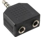 InLine Audio Adapter 3,5mm Klinke St->2x 3,5mm Klinke Bu Stereo schwarz