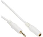 InLine Klinke Verlänger. 3,5mm Stecker/Buchse Stereo verg. Kontakte weiß 10m