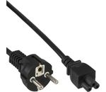 InLine Netzkabel für Notebook, 3pol Kupplung, schwarz, 0,5m