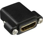InLine HDMI Adapter mit Gewinde HDMI A Bu->Bu schwarz/gold