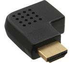 InLine HDMI Adapter HDMI A St->Bu seitlich rechts gewinkelt vergoldet/schwarz