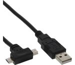 InLine USB2.0 Universal-Kabel Stecker A an Micro-B USB & Mini-USB 5pol 1,8m