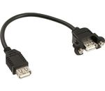 InLine USB 2.0 Adapterkabel Buchse A auf Einbaubuchse A 0,2m schwarz