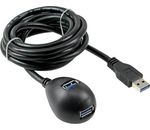 InLine USB 3.0 Verlängerung A Stecker / Buchse mit Standfuß schwarz 3m