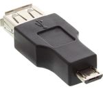 InLine Micro-USB OTG Adapter Micro-B St->USB A Bu schwarz