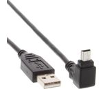 InLine USB2.0 Mini-Kabel A an Mini-B Stecker 5pol. oben abgewinkelt 90° 0,5m