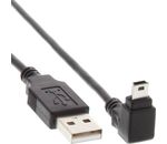 InLine USB 2.0 Mini-Kabel A an Mini-B Stecker 5pol. unten gewinkelt 90° 0,5m