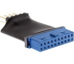 InLine USB3.0 zu 2.0 Adapter int. USB 3.0 19pin->USB 2.0 Pfostenstecker schwarz