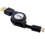 InLine® Micro-USB 2.0 Roll-Kabel, USB-A Stecker an Micro-B Stecker, 0,75m