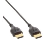 InLine HDMI Mini Superslim Kabel A an A High Speed Ethernet schwarz/gold 1m