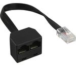 InLine ISDN Verteiler 1xRJ45 St an 2xRJ45 Bu o. Endwiderstände 4pol belegt(8P4C)