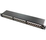 Patchpanel 24-fach, Cat. 6A, 19", geschirmt, schwarz, LogiLink® [NP0061]