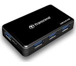 Transcend 4-Port Hub USB 3.0 mit Netzteil u.Schnell-Lade-Port
