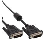 DVI-D Kabel, InLine, digital 18+1 St/St, Single Link, 2 Ferritte, 10m