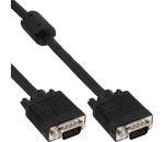 S-VGA Kabel, InLine, 15pol HD St/St, schwarz, 15m