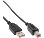 USB 2.0 Kabel, InLine, A an B, schwarz, 5m