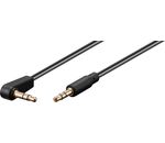 Audio-Video-Kabel 0,5 m 3-polig slim 90°; AVK 183-0050 mini(3,5 M>3,5 90°M)0,5m bl