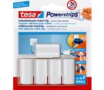 tesa Powerstrips Kabel-Clip, weiss, 5 Stück