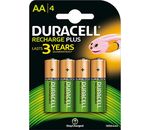 DURACELL Akku Recharge-Plus NiMH Mignon AA HR6 1,2V 1300mAh 4er-Blister