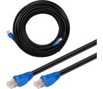 CAT 6 Outdoor-Patchkabel, U/UTP, Schwarz, Blau; CAT 6-5000 U/UTP OUTDOOR 50m