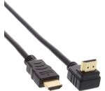 InLine HDMI Kabel, gewinkelt, High Speed with Ethernet schwarz/gold 7,5m