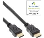 InLine HDMI Kabel High Speed Ethernet Stecker->Stecker schwarz vergoldet 2m