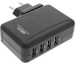 InLine USB Netzteil 4-fach Ladegerät Stromadapter 100-240V zu 5V/6A schwarz