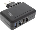 InLine USB Netzteil 4-fach Ladegerät Stromadapter 100-240V zu 5V/6A schwarz