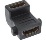 InLine® HDMI Adapter zum Einbau, HDMI A Buchse/Buchse, gewinkelt, vergoldete