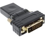 InLine HDMI-DVI Adapter HDMI Bu->DVI Stecker flexibler Winkel verg. Kontakte