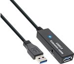InLine USB3.0 Aktiv-Verlängerung Stecker A an Buchse A schwarz 20m