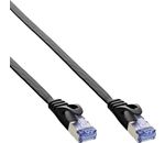 InLine® Patchkabel flach, U/FTP, Cat.6A, schwarz, 0,5m