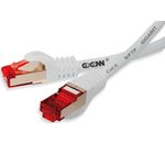 GoConn Patchkabel Cat6 25cm weiß Rastnasenschutz S/FTP PiMF 250MHz 2xgeschirmt