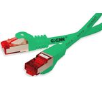 GoConn Patchkabel Cat6 15m grün Rastnasenschutz S/FTP PiMF 250MHz 2xgeschirmt