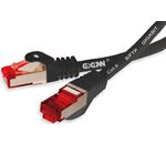 GoConn Patchkabel Cat6 30m schwarz Rastnasenschutz S/FTP PiMF 250MHz 2xgeschirmt