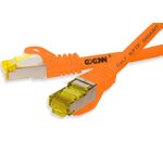 GoConn Patchkabel mit Cat7 Rohkabel 25cm orange S/FTP PiMF 500MHz 2xgeschirmt