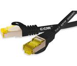 GoConn Patchkabel mit Cat7 Rohkabel 25cm schwarz S/FTP PiMF 500MHz 2xgeschirmt