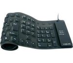 Tastatur LogiLink USB / PS/2 Flexibel Wasserfest schwarz