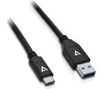 V7 USB2 A TO USB-C CABLE 1M BLACK