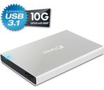 Externes 2.5" Festplattengehäuse, FANTEC ALU-25B31, USB 3.1, Aluminium, silber