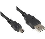 Good Connections Anschlusskabel USB 2.0 EASY St A an mini St B schwarz 0,5m