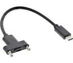 InLine® USB 3.1 Adapterkabel, Stecker C auf Einbaubuchse C, 0,2m