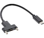 InLine USB 3.1 Adapterkabel, Stecker C auf Einbaubuchse C, 0,2m