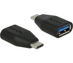 Adapter USB 3.1 Stecker C an USB 3.0 Buchse A, schwarz, Delock® [65519]