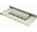 Patch Panel Desktop Cat. 6, geschirmt, STP, 0,5 HE, 8-Port, lichtgrau RAL7035, Good Connections®