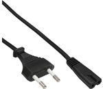 InLine® Netzkabel, Netzstecker auf Euro 8 C7 Stecker, 0,5m