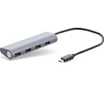 InLine® USB 3.1 Hub, USB Typ C zu 4 Port Typ A, Aluminiumgehäuse, silber, ohne Netzteil