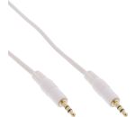InLine® Klinke Kabel, 3,5mm Stecker / Stecker, Stereo, weiß / gold, 1m