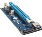 Kolink PCI-E 1x auf 16x powered Riser Card Mining/Rendering-Kit